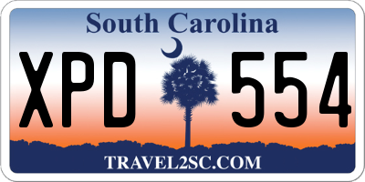 SC license plate XPD554