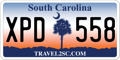 SC license plate XPD558