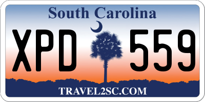 SC license plate XPD559