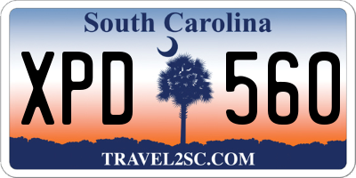 SC license plate XPD560