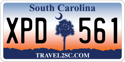 SC license plate XPD561