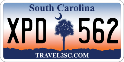 SC license plate XPD562