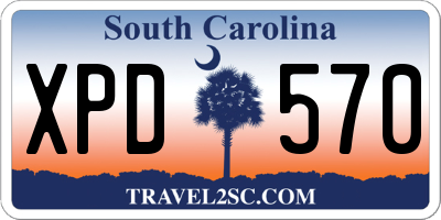 SC license plate XPD570