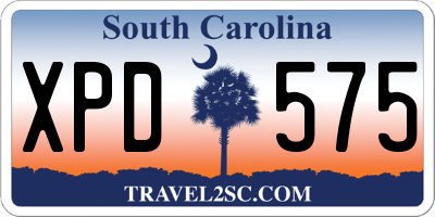 SC license plate XPD575
