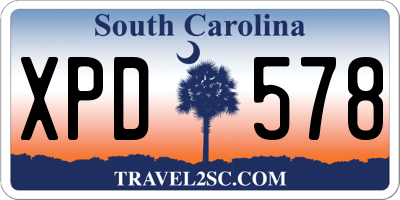 SC license plate XPD578