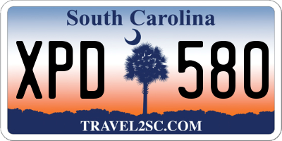 SC license plate XPD580