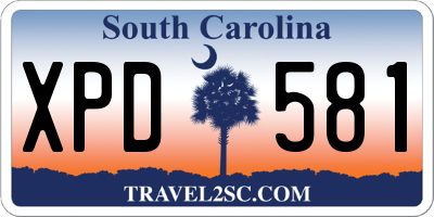 SC license plate XPD581