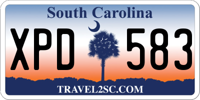 SC license plate XPD583