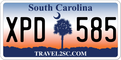 SC license plate XPD585