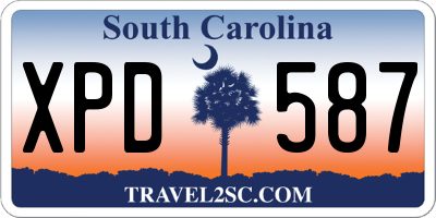 SC license plate XPD587