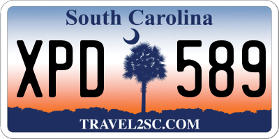 SC license plate XPD589