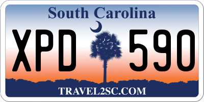 SC license plate XPD590
