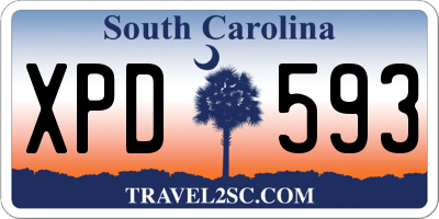 SC license plate XPD593