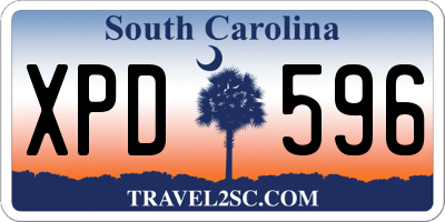 SC license plate XPD596