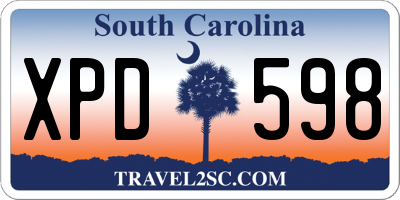 SC license plate XPD598