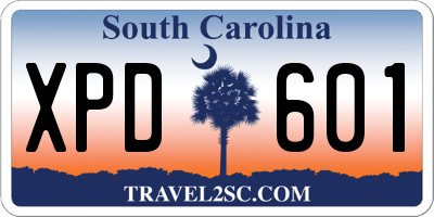 SC license plate XPD601