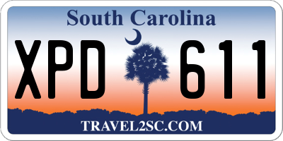 SC license plate XPD611