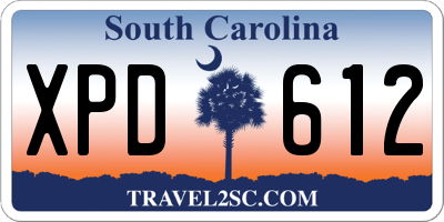 SC license plate XPD612