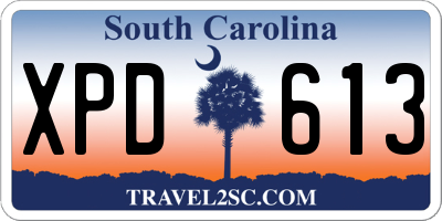 SC license plate XPD613