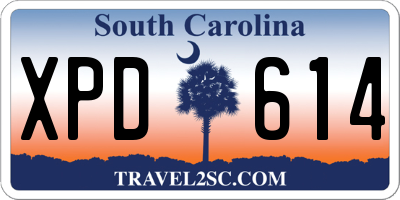 SC license plate XPD614