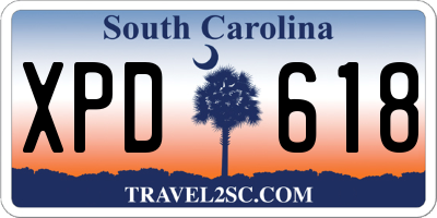 SC license plate XPD618