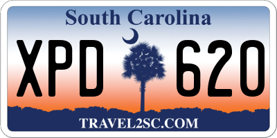 SC license plate XPD620