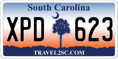 SC license plate XPD623