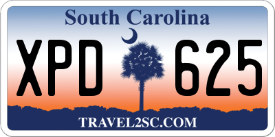 SC license plate XPD625