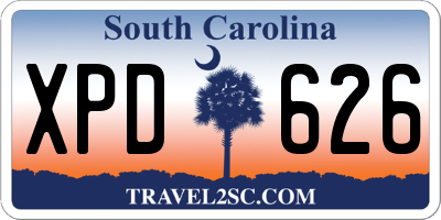 SC license plate XPD626