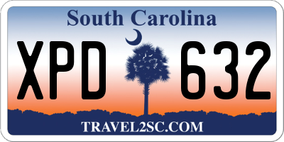 SC license plate XPD632