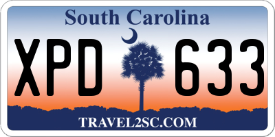 SC license plate XPD633