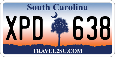 SC license plate XPD638