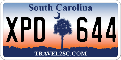 SC license plate XPD644