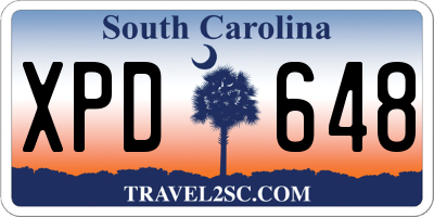 SC license plate XPD648