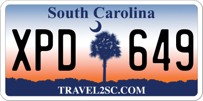 SC license plate XPD649