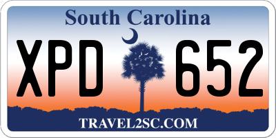 SC license plate XPD652