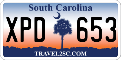 SC license plate XPD653