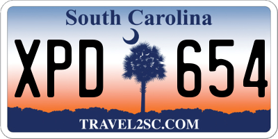 SC license plate XPD654