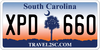 SC license plate XPD660
