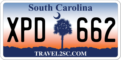 SC license plate XPD662
