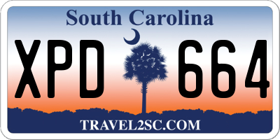 SC license plate XPD664