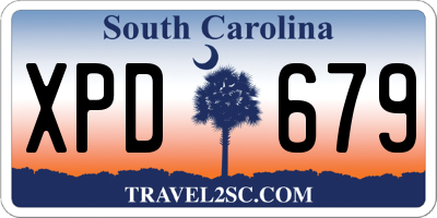 SC license plate XPD679