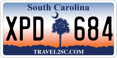 SC license plate XPD684