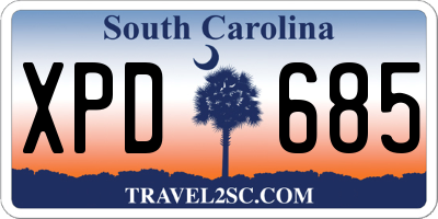 SC license plate XPD685