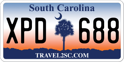 SC license plate XPD688