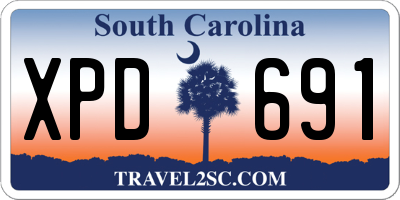 SC license plate XPD691