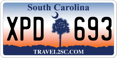 SC license plate XPD693