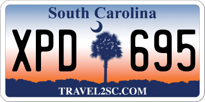 SC license plate XPD695