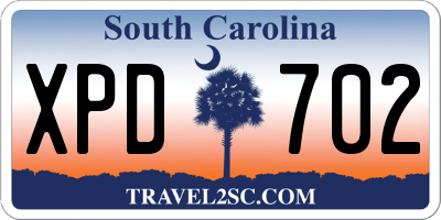 SC license plate XPD702