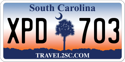 SC license plate XPD703